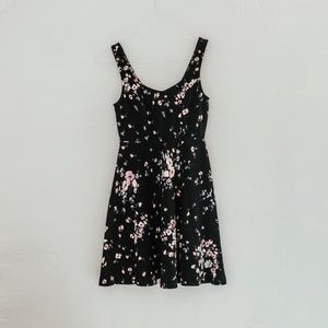 L C  black floral mini